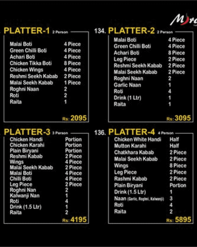 platter deal Gujranwala restaurant